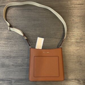 Michael Kors Tan Crossbody Bag with Cream Strap